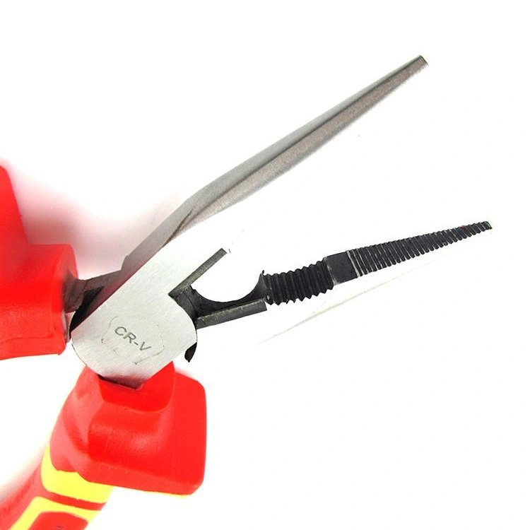 VDE Insulated Electrical Long Nose Pliers with TPR Handle