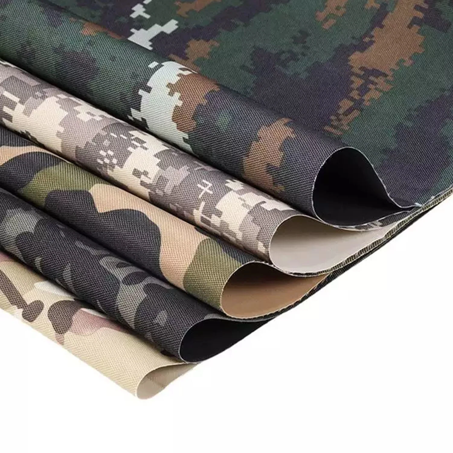 Olive Green Camouflage Waterproof Polyester Cordura Oxford Coated Camo Fabric Nylon Fabric