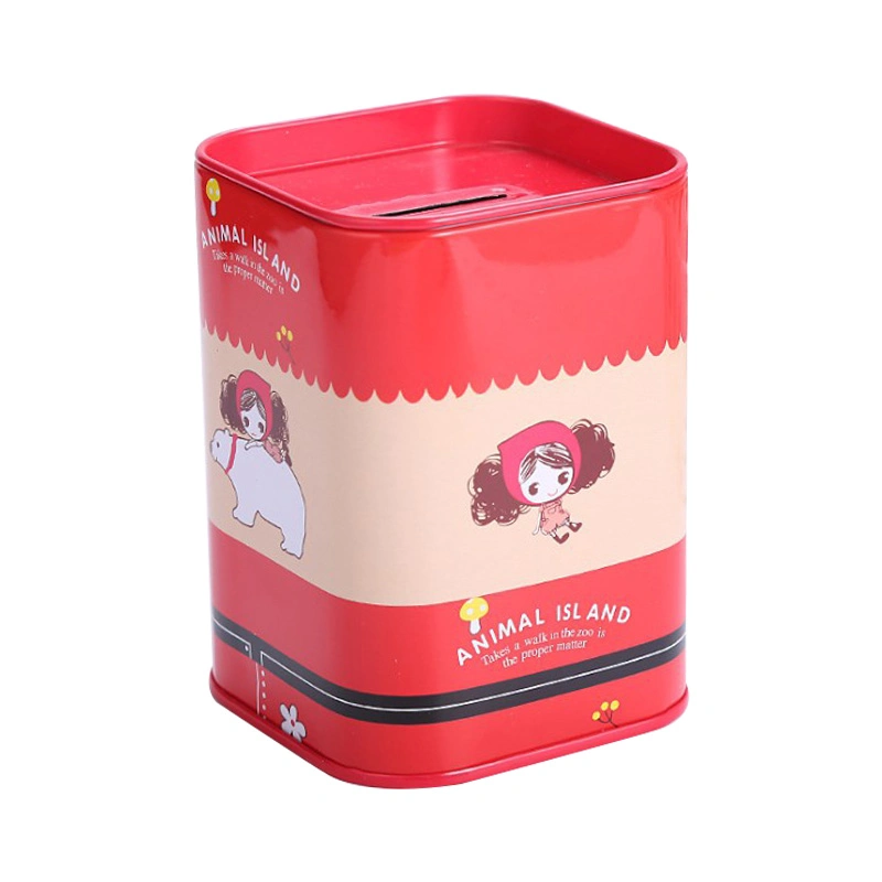 Metal Tin Can Piggy Bank Money Saving Recyclable Coin Bank for Kid