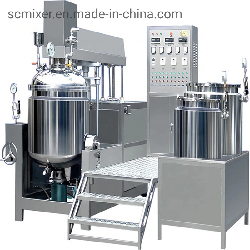 Homogenizer Mixer Hydraulic Lifting Ointment Cream Vacuum Homogenizing Emulsifier Cosmetic Food Industry Agitator