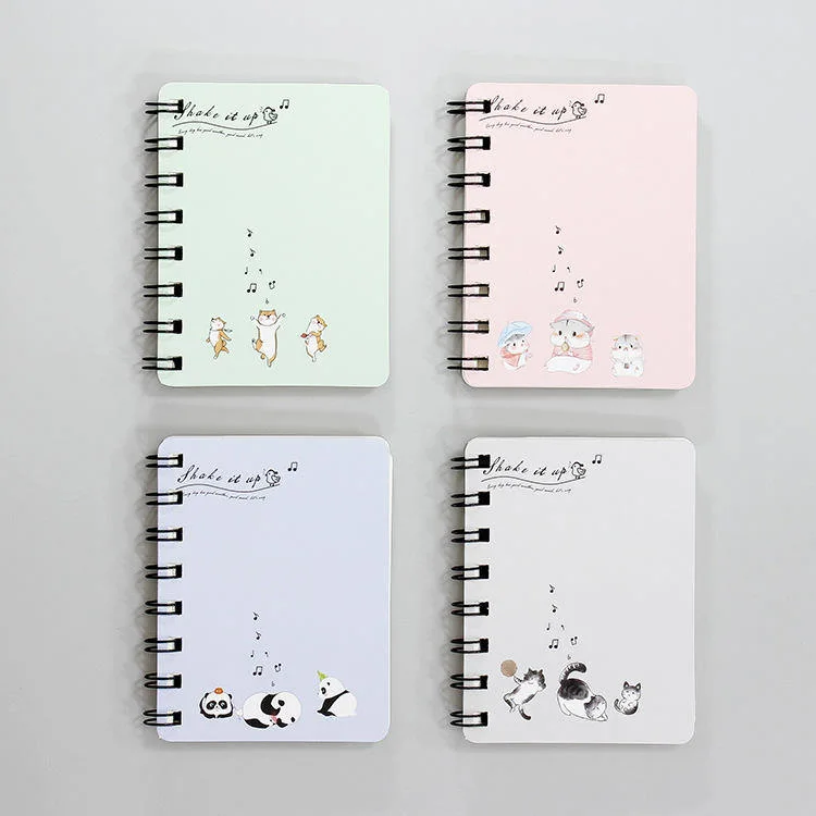 Cartoon Mini A7 Paper Notebook Spiral Binding Notebook for Office Work School