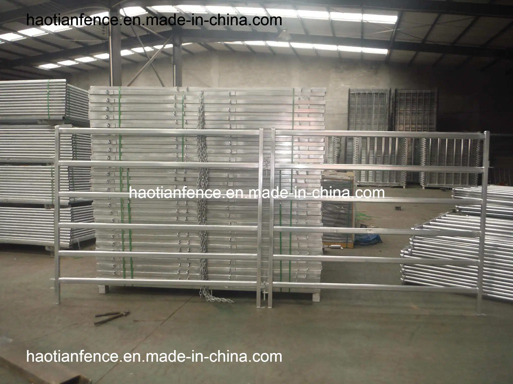 80X40mm Oval Pipe Cattle Fence Livestock Cattle Panel