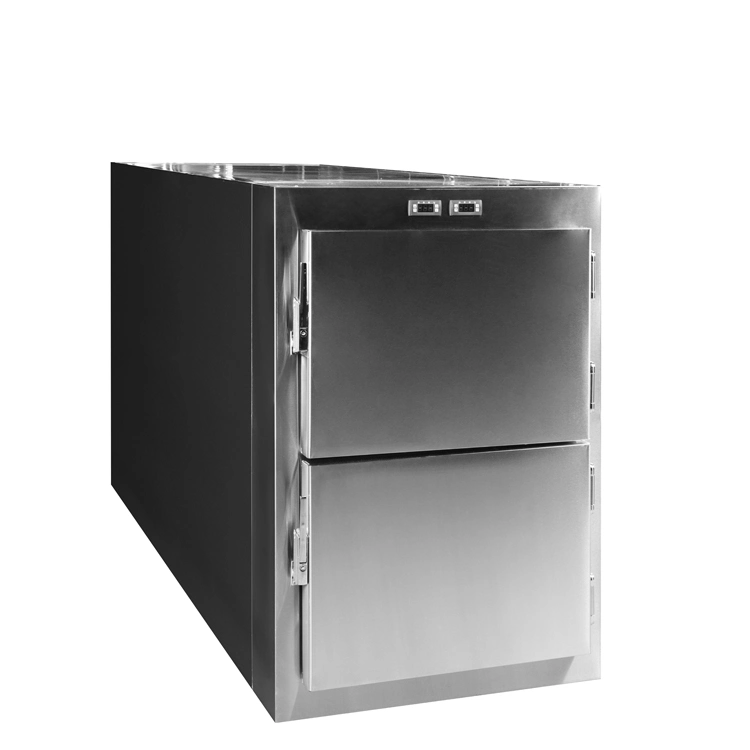 304 Stainless Steel 2 Body Mortuary Refrigerator Source Manufacturer Morgue Coolers