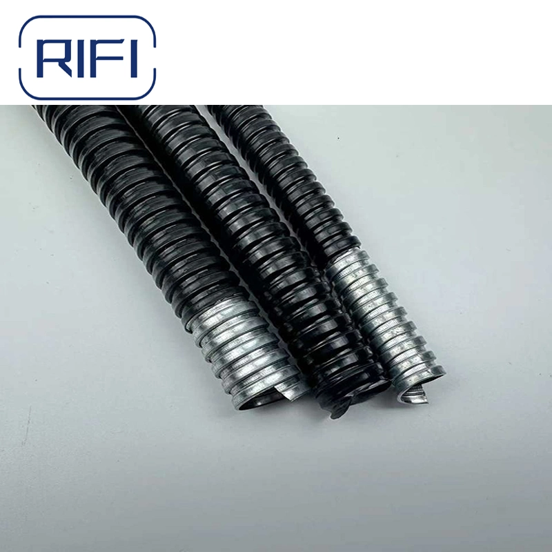 Black and Grey 1/2 to 4 Inch Electrical Galvanized Steel PVC Flexible Conduit and Fittings