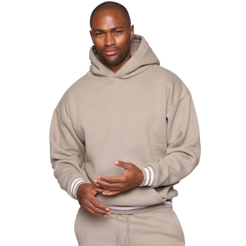 Wholesale/Supplier Sweatpants French Terry Fleece Hoodie Set for Men Custom Oversize 100% Cotton 2 Piece Jogger Set Plus Size Men's Tracksuit