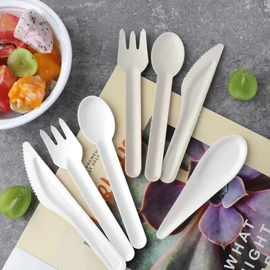 Paper Kitchen Cutlery Set Spoon Knife for Birthday Cake Bread Beef Meet