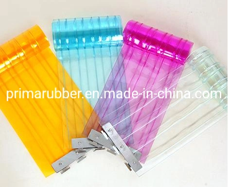 Ribbed/Smooth Surface PVC Curtain Wholesale/Supplier Price in China Thickness 2mm/3mm 200mm/300mm/400mm Width