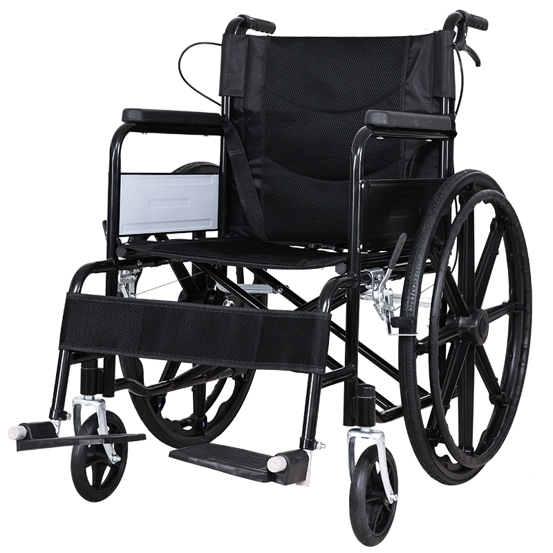 [Pw-8009] Lightweight Foldable Manual Self-Propelled Active/Passive Wheelchair with Backrest and Brakes in Aluminum Alloy or Steel as Hospital Equipment