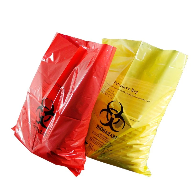 Hospital Use Yellow HDPE Biohazard Specimen Transport Bags