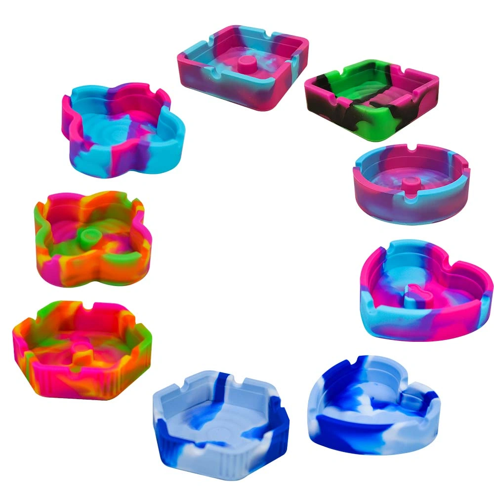 Unbreakable Silicone Ashtrays Round Tray Cigar Ashtrays