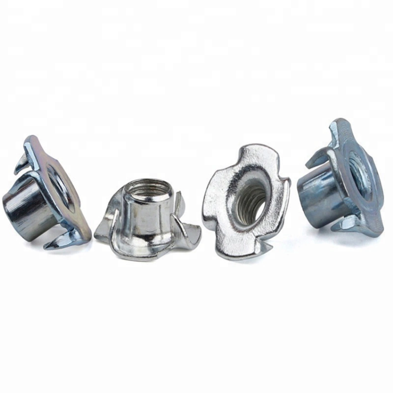 Carbon Steel Galvanized DIN 1624 Furniture Zinc Four Jaw Nut