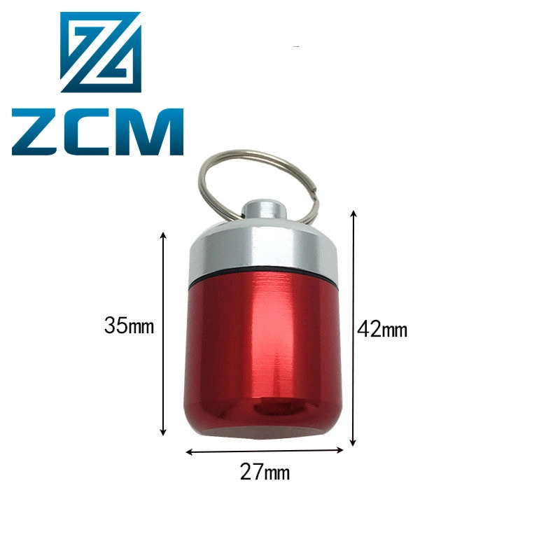 Shenzhen Atacado recipiente de metal Fabricação impermeável alumínio caixa de pílula com Porta-chaves