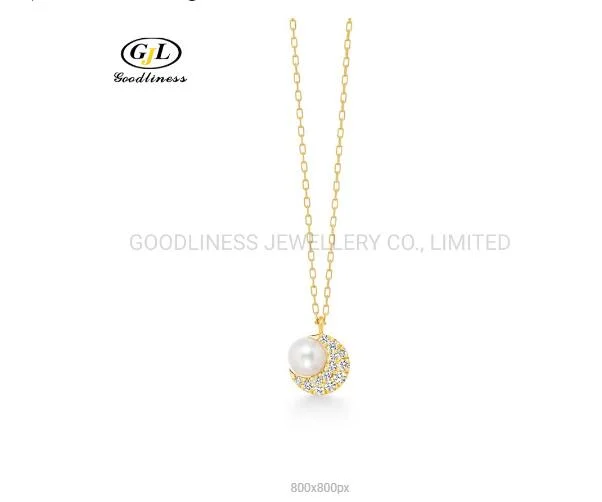 Summer New 925 Silver Twilight Moon Natural Pearl Diamond Necklace Female Wholesale/Supplier