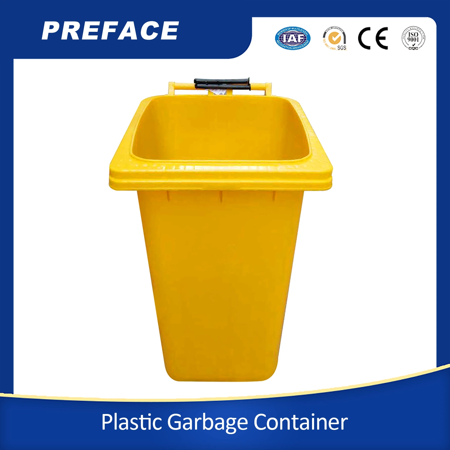 Global Industrial Medical Maste Bin Mobile Plastic Trash Container with Колеса