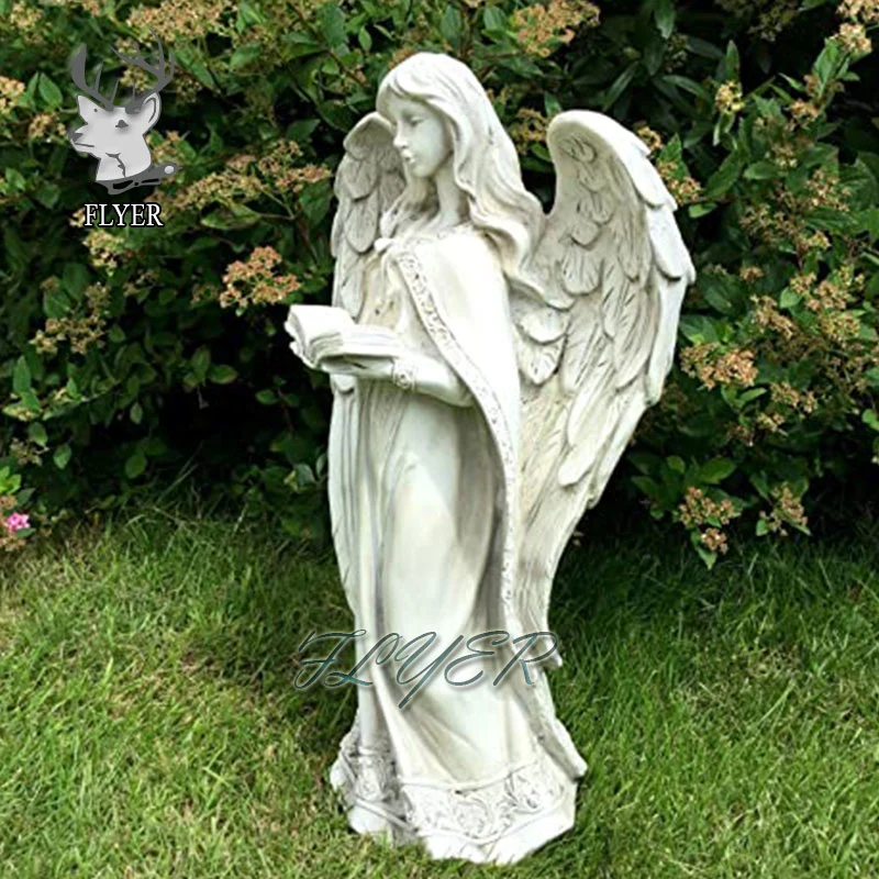 Outdoor Garden Decoration Beauty Girl Angel with Wings Statue Sculpture