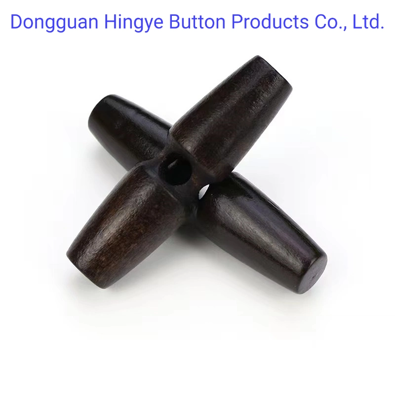 Wood Button Natural Real Wooden Toggle Button for Garment Accessories