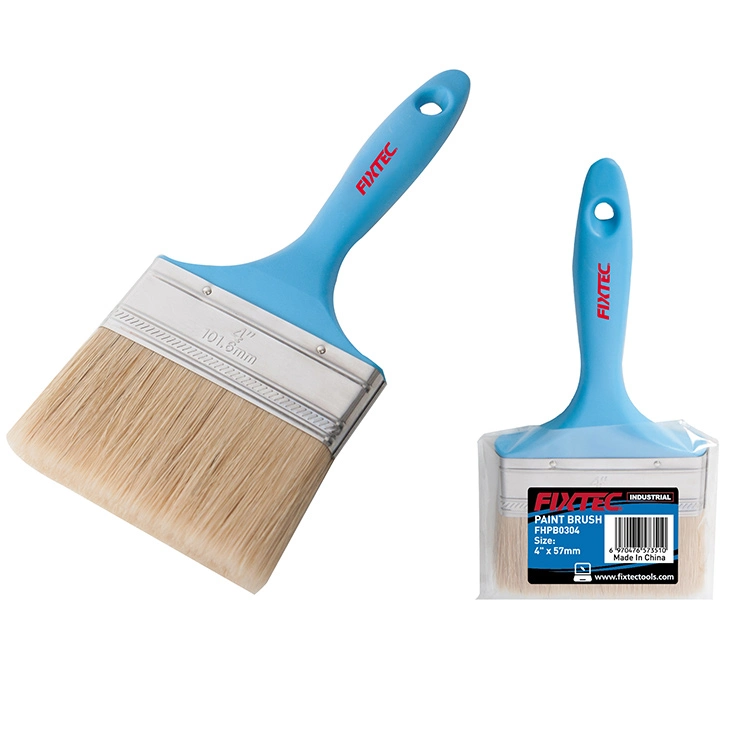 Fixtec 1"/1.5''/2''/2.5''/3''/4'' Plastic Handle Pet & White Bristle Paint Brush Cleaner