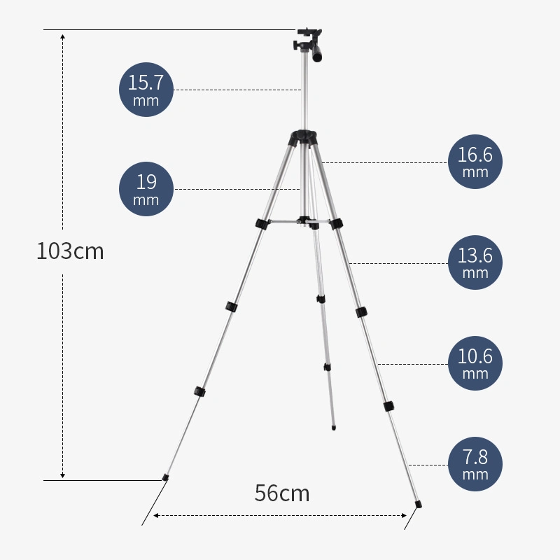 Vente en gros trépied d'appareil photo professionnel lumière annulaire de selfie photographique avec trépied Support de téléphone sur pied