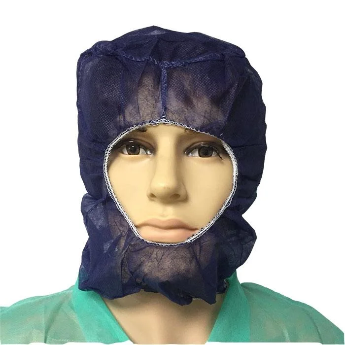 ISO13485 Disposable Various Color PP Robber Cap Space Caps Hood Beard Covers Nonwoven Non Woven PP Polypropylene Hood Ninja Caps Without Face Mask