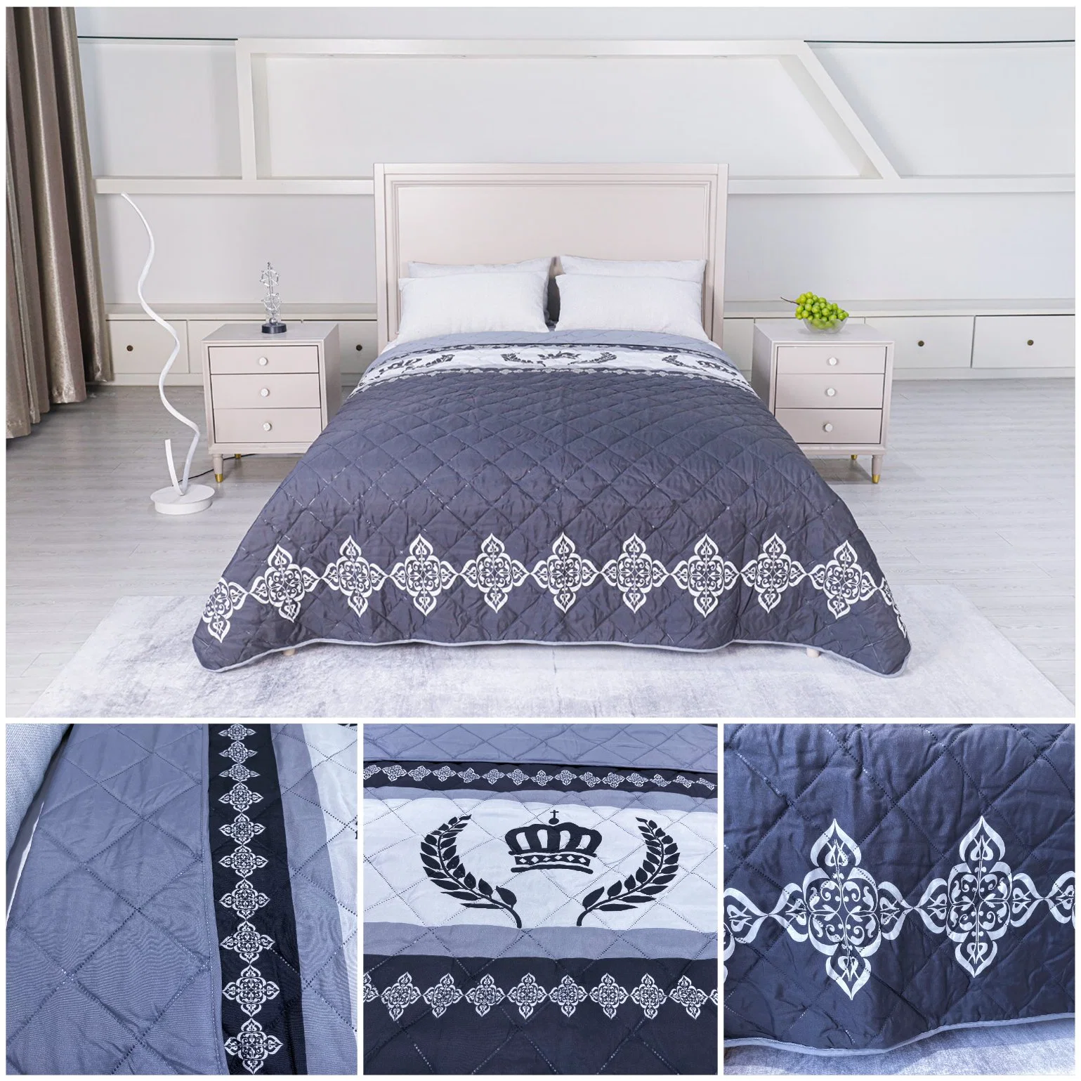 Woven Cheap Price Ultrasonic Embossed Manufacturer Wholesale/Supplier Wing Printed Quilt