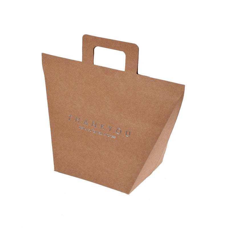 High Quality Middle Cosmetic Brown Paper Recyclable Nice Durable Resuable Shopping Bag