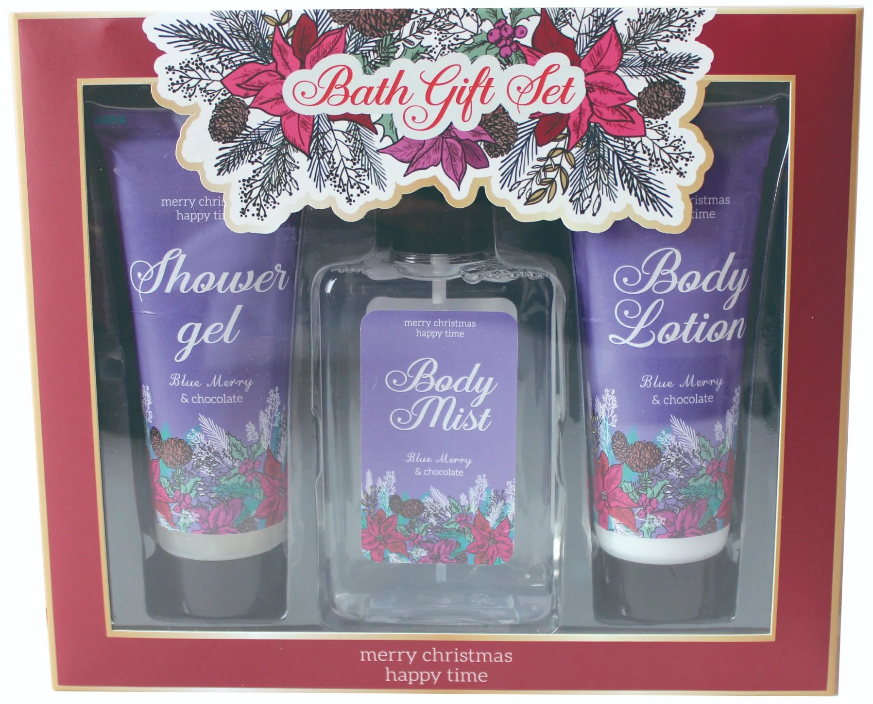 OEM &ODM Factory Christmas Series Bath Gift Set Body Wash Body Lotion Bar Soap