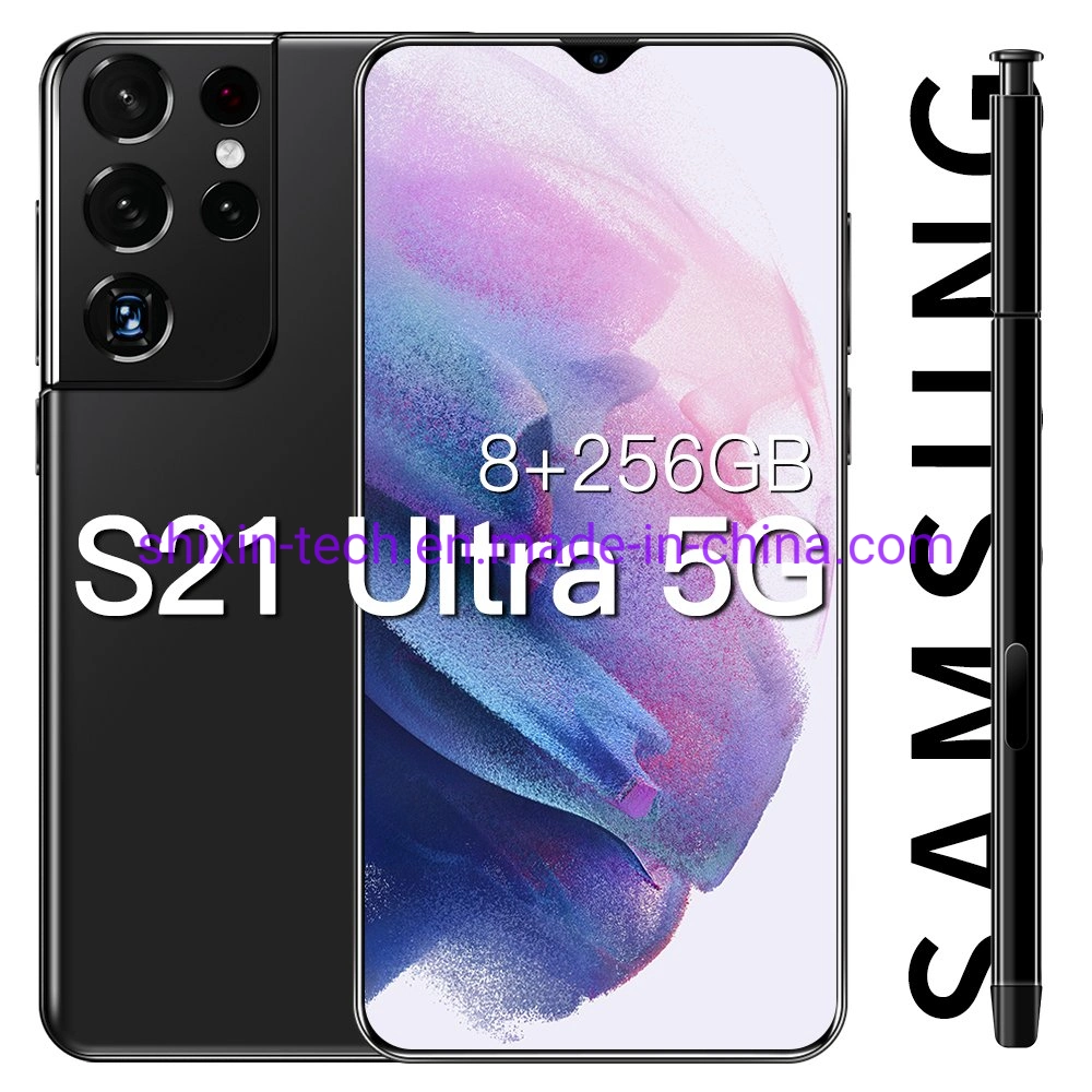 Vente à chaud smartphone S21 Ultra 8 Go + 256 Go Full Display Mobile Téléphone