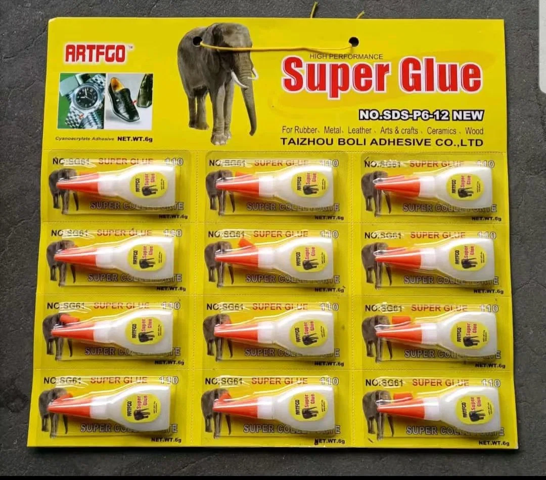 Hot Vender Yellow Card 5g*12pcs/Card Super Glue