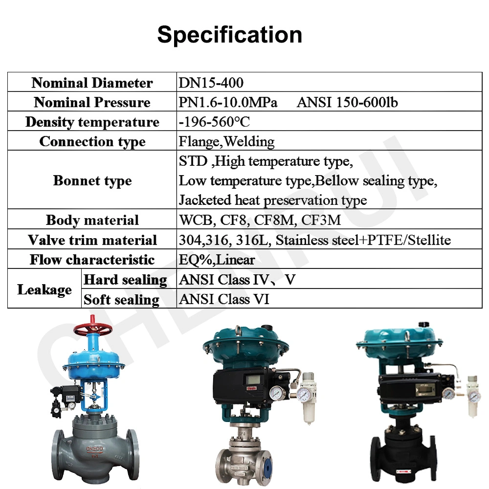 Falnged Welding High Pressure Regulator Self-Operated Balance Control Pressure Regulating Valve