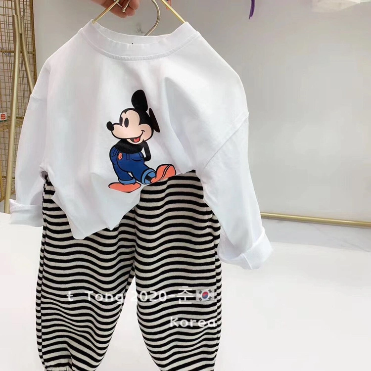 Factory Customize High Quality Children Cartoon Cotton Sports Pants Boys Girls