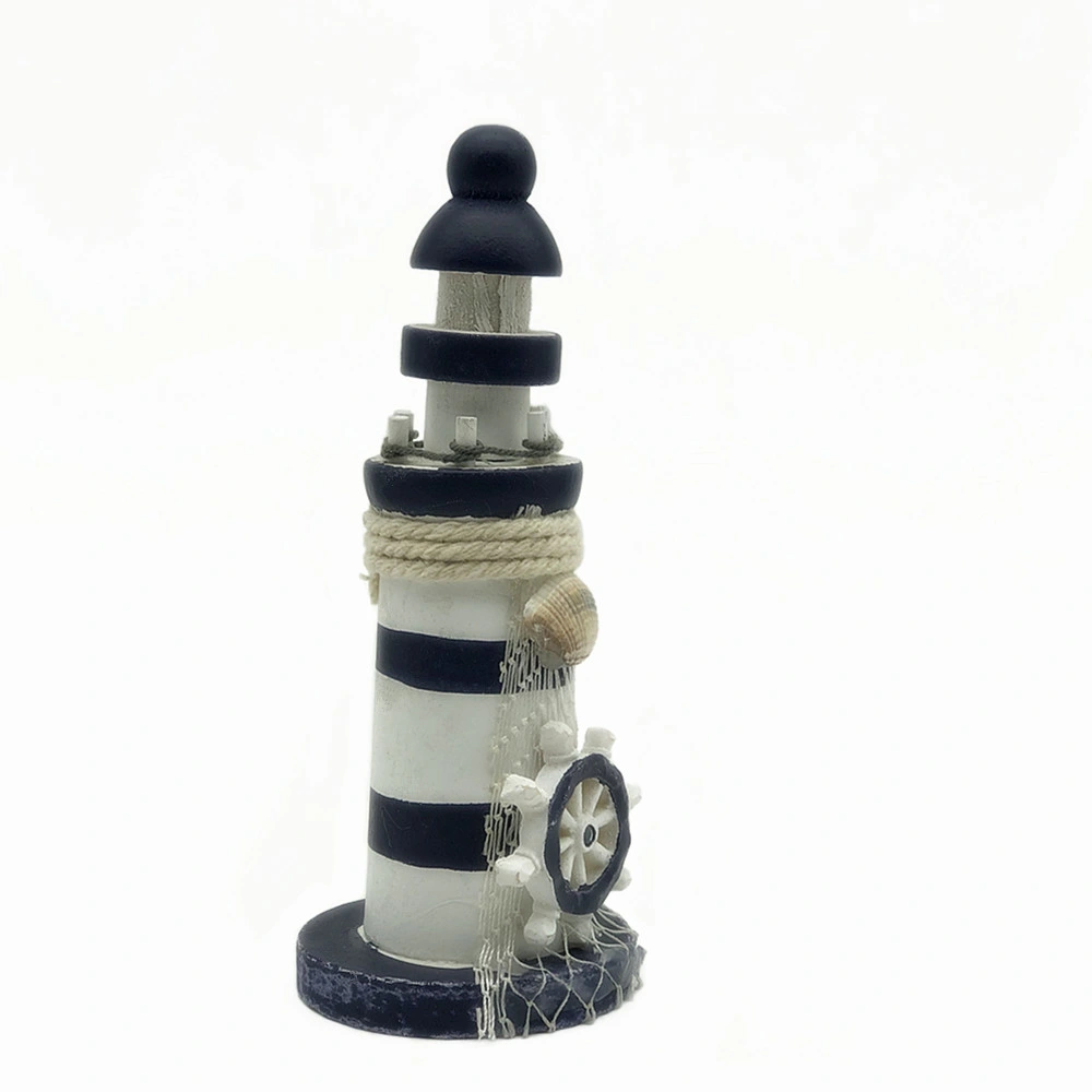 Island Souvenir Gift Wooden Lighthouse for House Decor