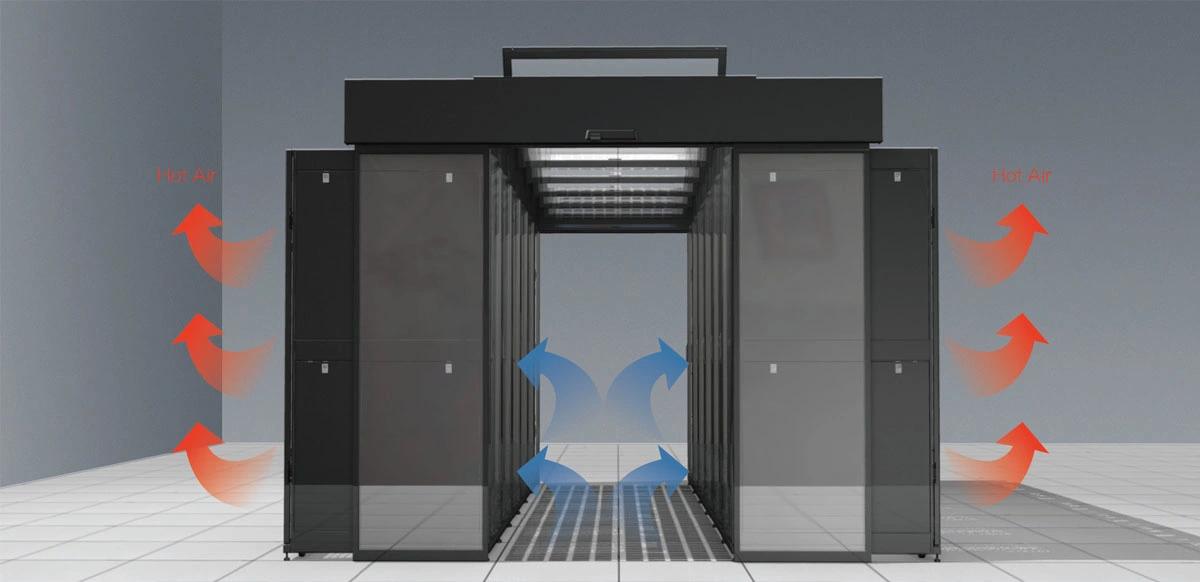 Data Center Cold Aisle Containment Solution for It Data Center Cooling System Server Cabinet