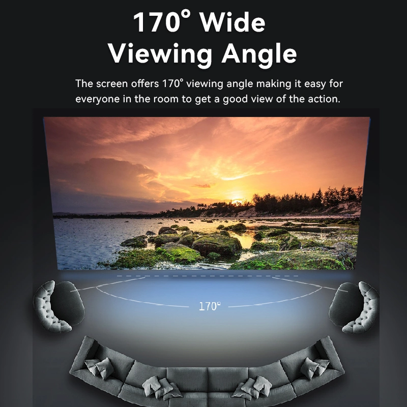 Xijing A1 de 120 pulgadas de pantalla proyector motorizado Piso Alr 16: 9 HD Vividstorm panorámico retráctil para películas de Cine Cine en casa Video Juego de oficina