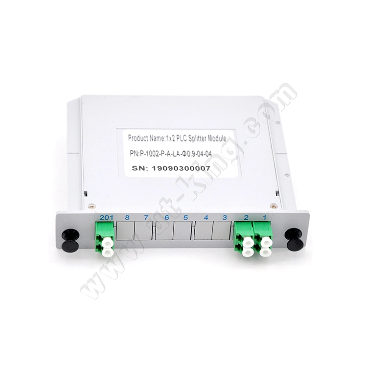 PLC Cassette Insert Card with LC/APC Connector 2X4 Fiber Optic Cassettes Splitter