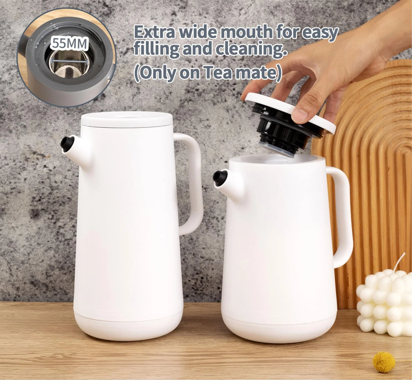 Patented 1L Arcadia Series Coffee Mate & Tea Mate Vacuum Jug Thermal Insulated