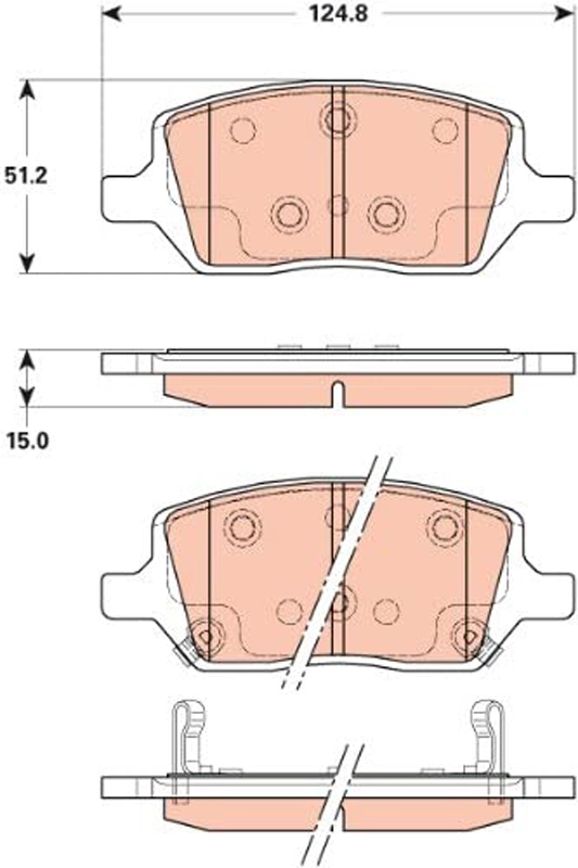 D1093 Gdb7768 piezas de alta reputación de automóviles Fabricación de pastillas de freno de cerámica Para Buick Terraza 88964140