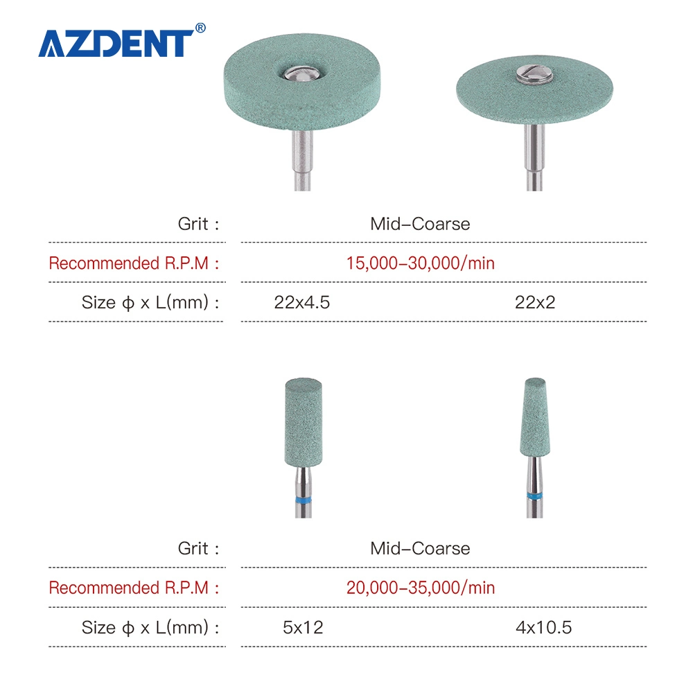 Utilisation populaire clinique utilisation Azdent dentaire céramique Diamond Grinder/ porcelaine Outils de polissage