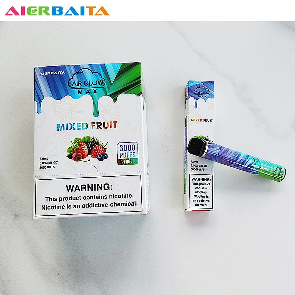 The Highest Quality Disposable/Chargeable Pen 3000puffs Electronic Cigarette Air Gow Max Disposable/Chargeable Vape Disposable/Chargeable Electronic Cigarette