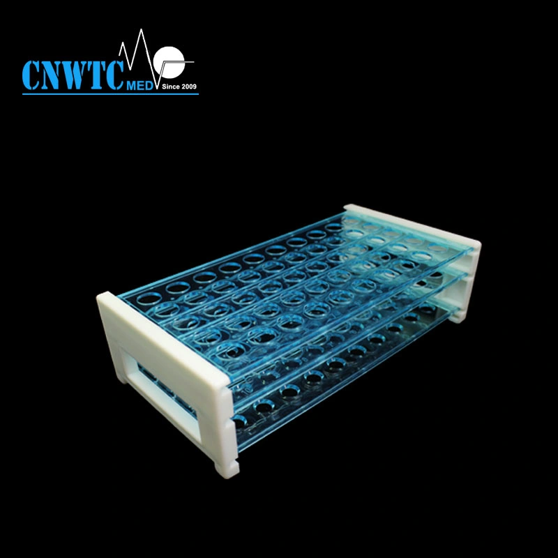 Cheap Laboratory Plastic 16mm 50 Well Test Tube Holder Rack