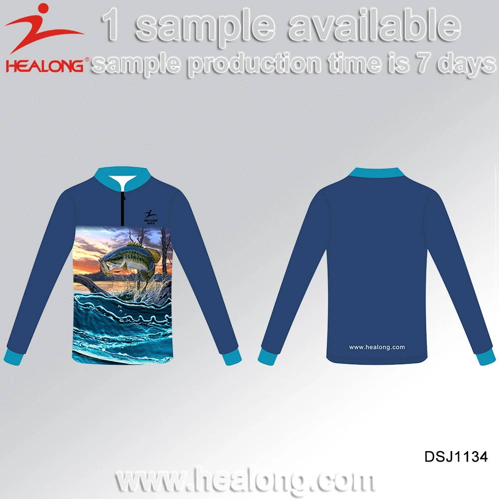 Healong Sportswear Full Sublimation Jersey Fishing Wear Custom Color