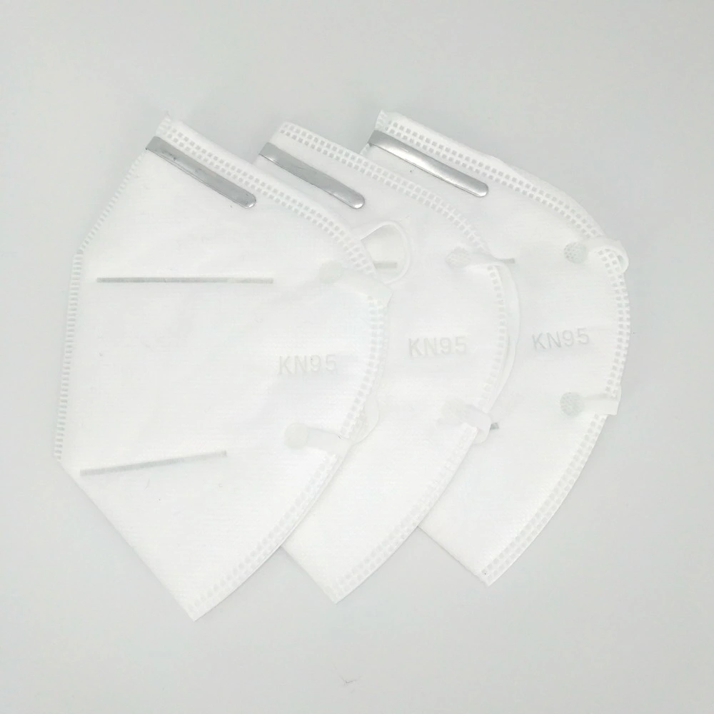 White Disposable Adult Earloop KN95 Face Masks with Valves