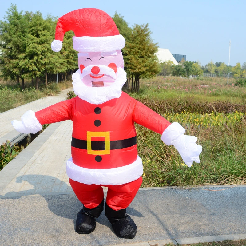 2023 Nuevo 120CMH Santa agitando la mano con inflables Caja de regalo con alta calidad