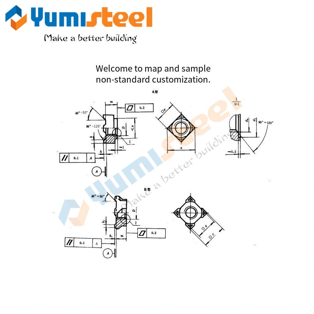 OEM Automotive Screw Parts Cylindrical Sleeve Nuts 304 Stainless Steel Thickened Non-Standard T-Shaped Weld Nuts