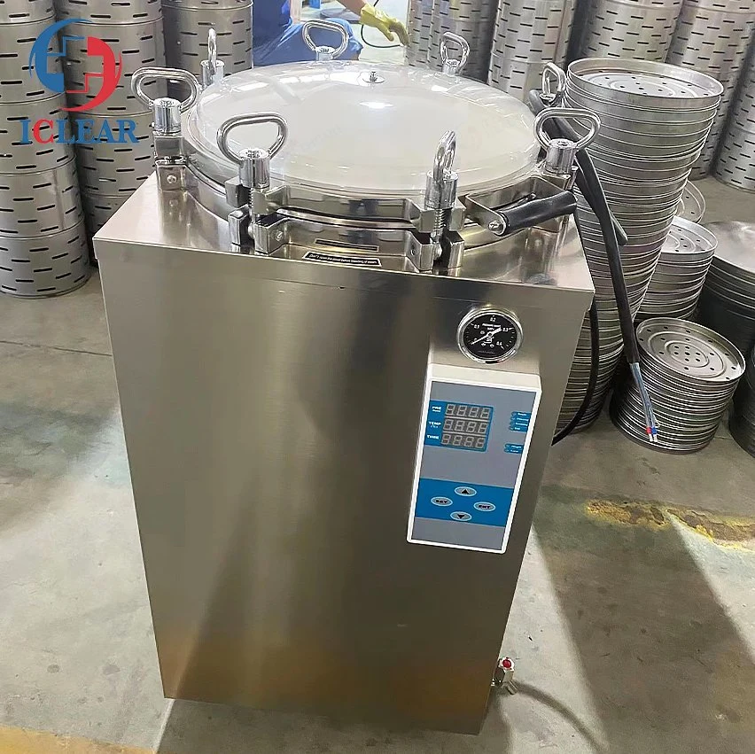 Digitalanzeige Automatische Sterilisationsgeräte 35-150L Vertikaler Druck-Dampfsterilisator