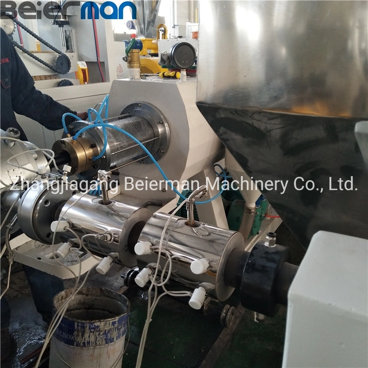 Beierman Sj60/38 высокоэффективный одновинтовой экструдер PE HDPE 16 мм-110 мм Линия производства пластмассовых труб с устройством охлаждения кондиционера воздуха