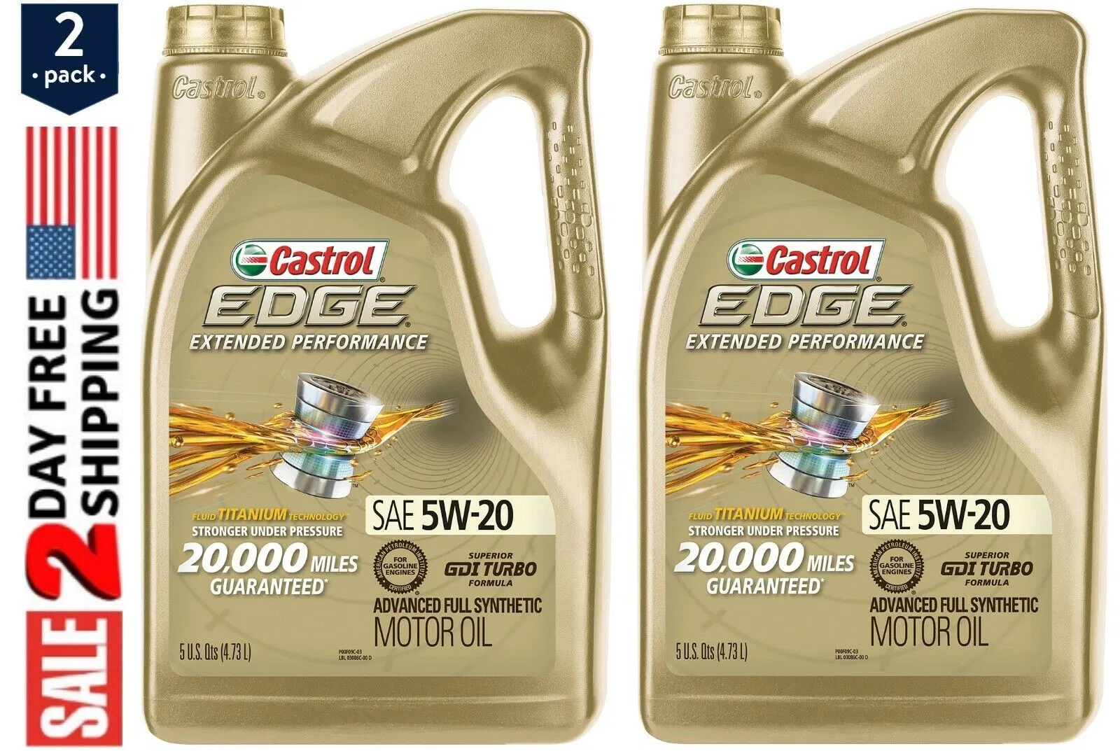 Castrol Edge Extended Performance SAE 5W-30 Advanced Full Synthetic Motor Oil, 5 Quart, Available.