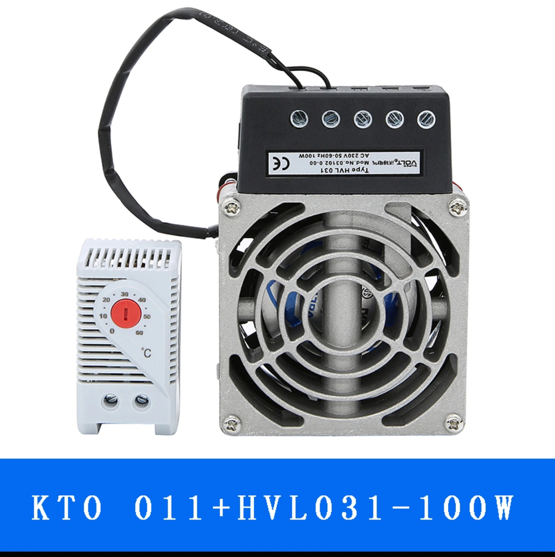 Kto-011 Hvl100W Heaters Panel Mount Thermostat Coolling Nc 0-60, Small Compact Thermostat Temperature Controller, Mechanical Adjustable Cabinet Thermostat