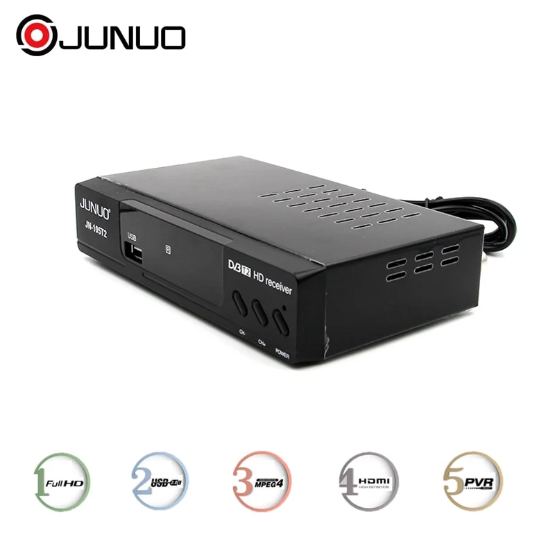 Factory Direct Sale Mini Plastic Digital DVB T2 Converter Box for Analog TV