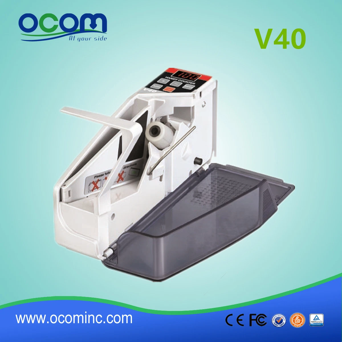 Portable Banknote Counter V40 Cash Counter Automatic Counting Machine