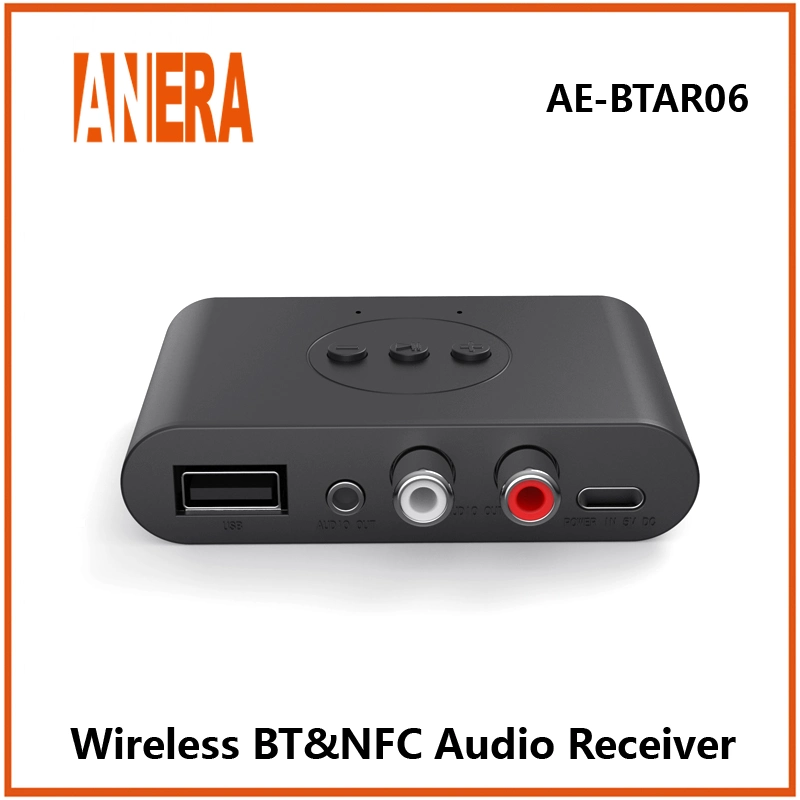 NFC Anera V5.1 Receptor de audio inalámbrico Bluetooth Car Audio Música Adaptador Bt para el alquiler de TV auriculares